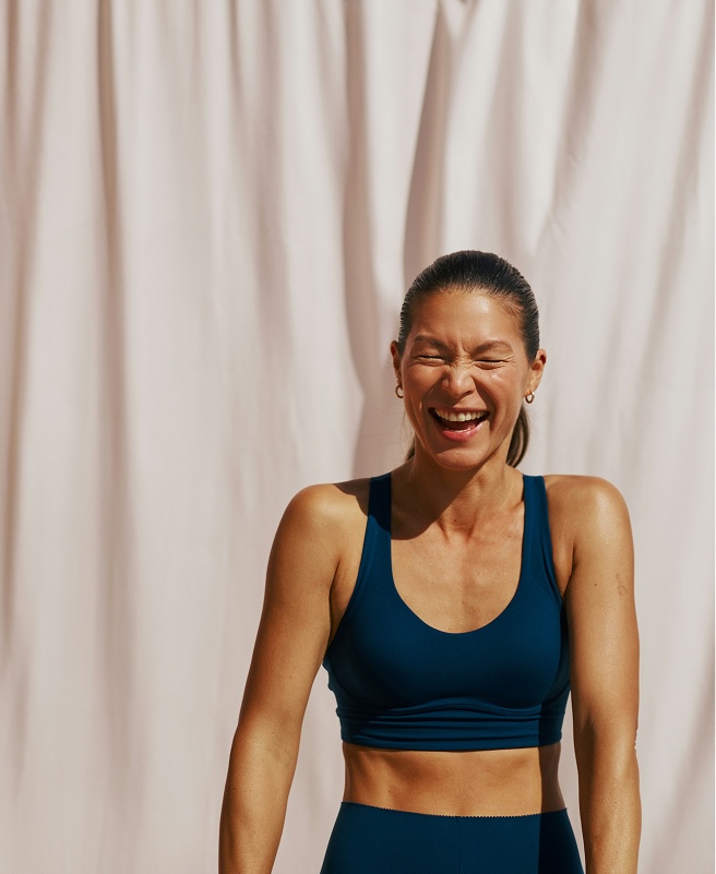 Woman smiling in the sun light