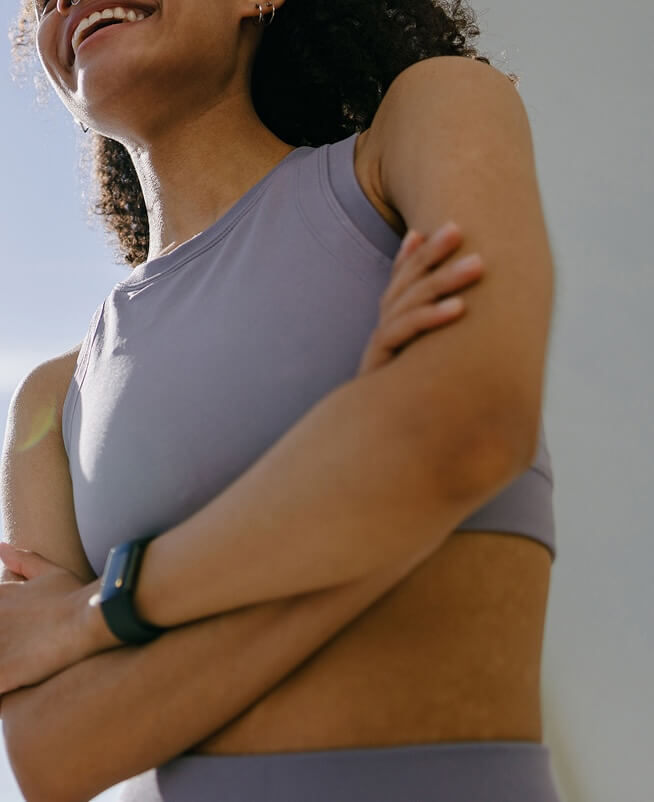 Woman standing in sun