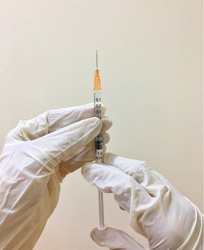 A medical syringe